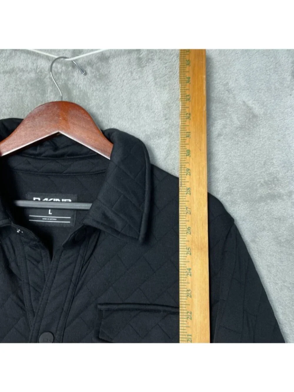 NWT Dakine Men's L Quilted Black Shacket Snap Front Polyester i2118